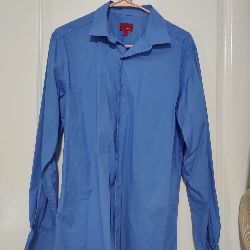 Slim Fit Blue Dress Shirt